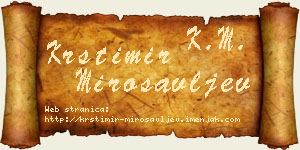 Krstimir Mirosavljev vizit kartica